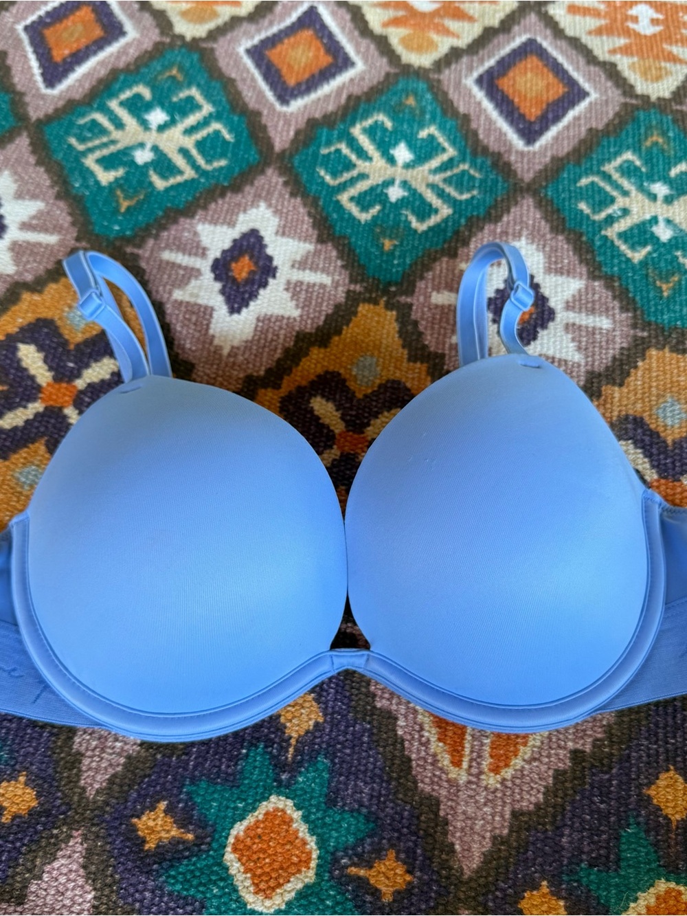 Victoria’s Secret PINK Wear Everywhere Super Push-Up Bra Size 36B Blue - Sexy
